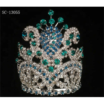 Full Round Peacock Blue Crown Scepter For Sale